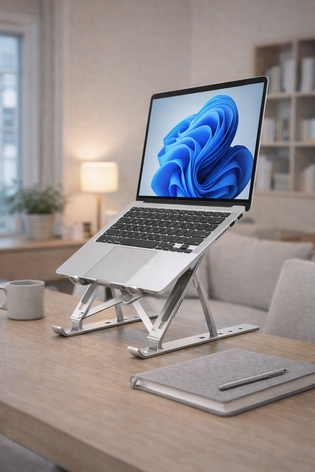 Adjustable aluminum Laptop Stand-Ergonomic, Foldable Desk Stand for Better posture