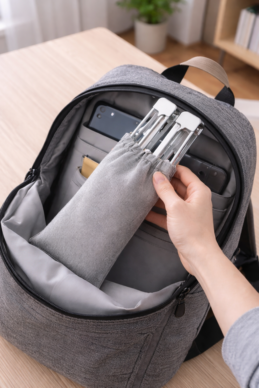 Adjustable aluminum Laptop Stand-Ergonomic, Foldable Desk Stand for Better posture