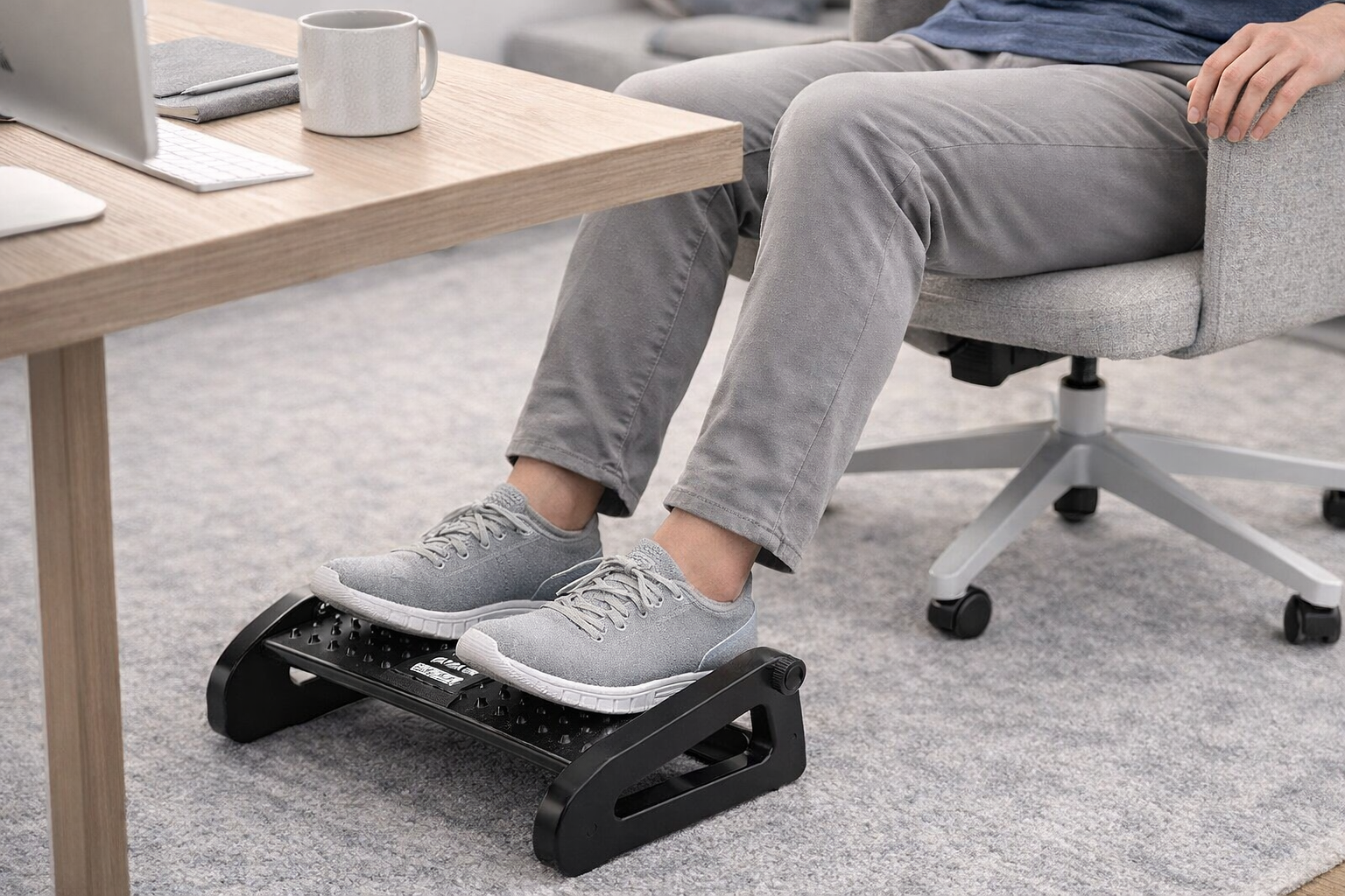 Adjustable Under-Desk Footrest-Ergonomic Foot Support for Home & Office