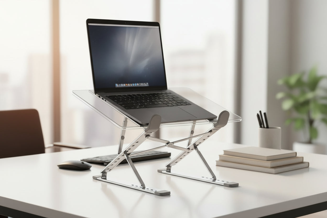 Adjustable aluminum Laptop Stand-Ergonomic, Foldable Desk Stand for Better posture