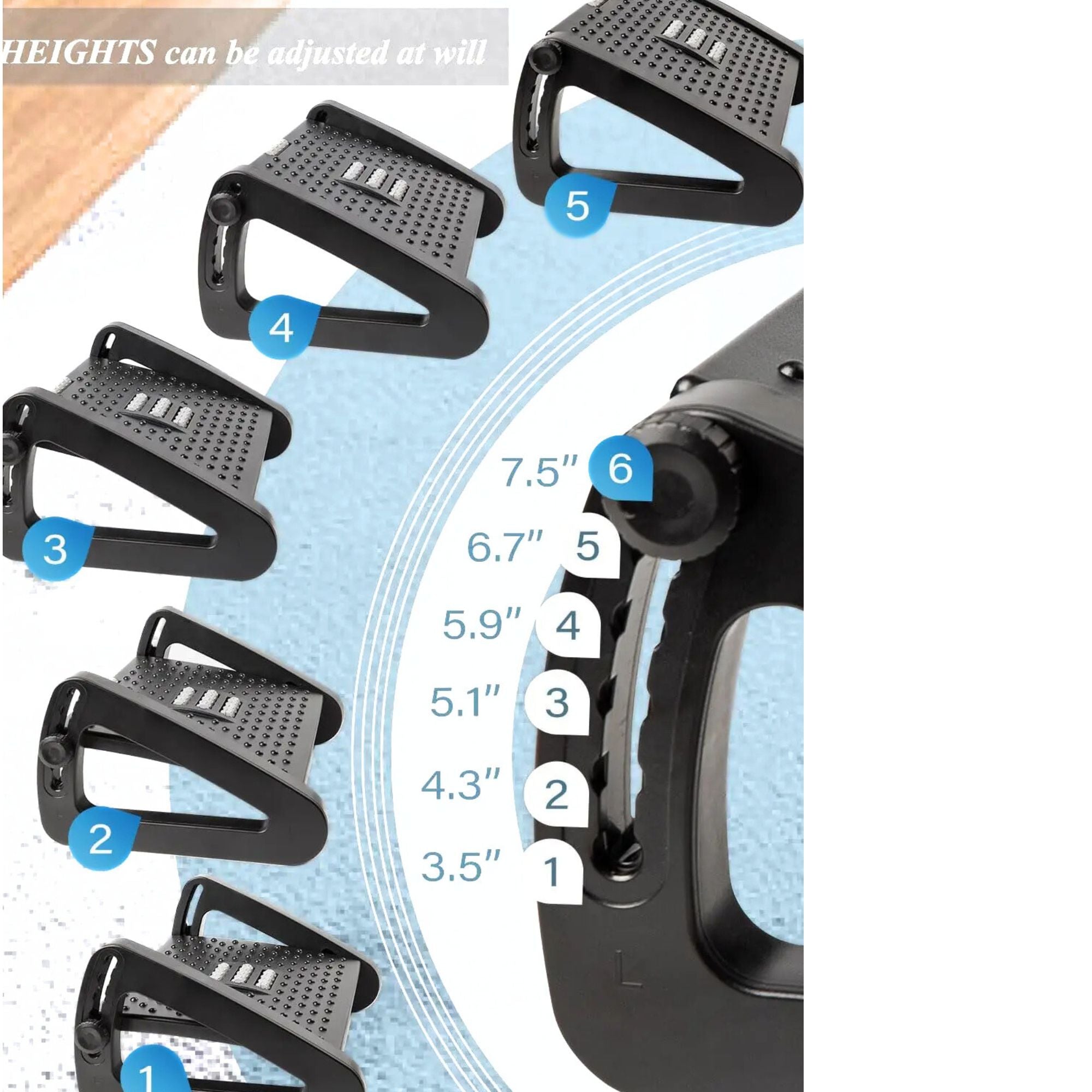 Adjustable Under-Desk Footrest-Ergonomic Foot Support for Home & Office